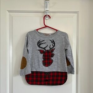 Rorychen plaid rhinestone graphic shirt